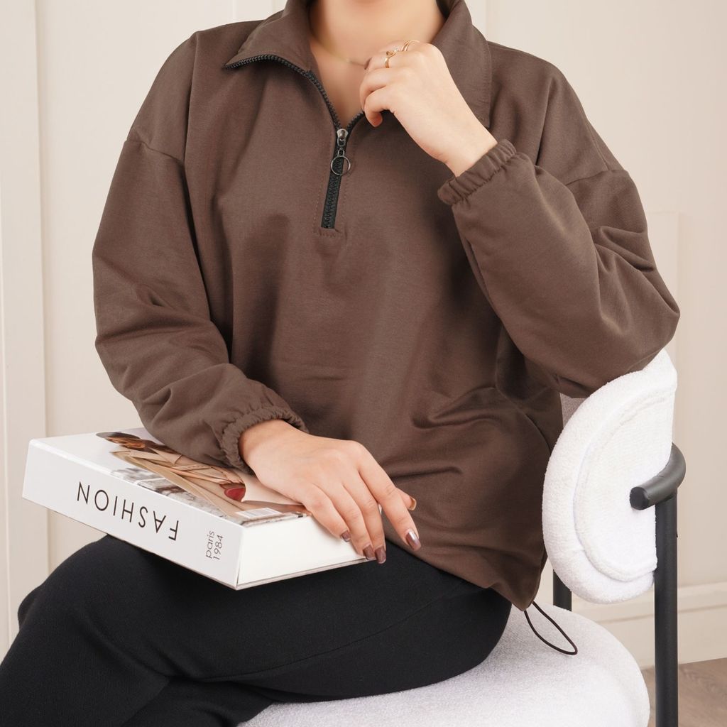 فروش اینترنتی دورس نیم زیپ ساده پاد