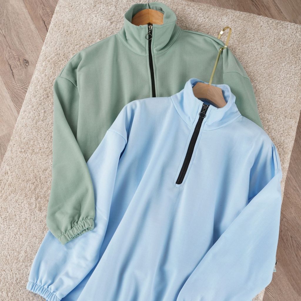 خرید آنلاین دورس نیم زیپ ساده پاد