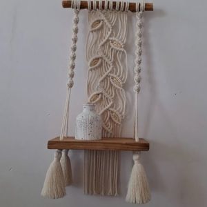 مینی شلف مکرومه بافی مدل سنا