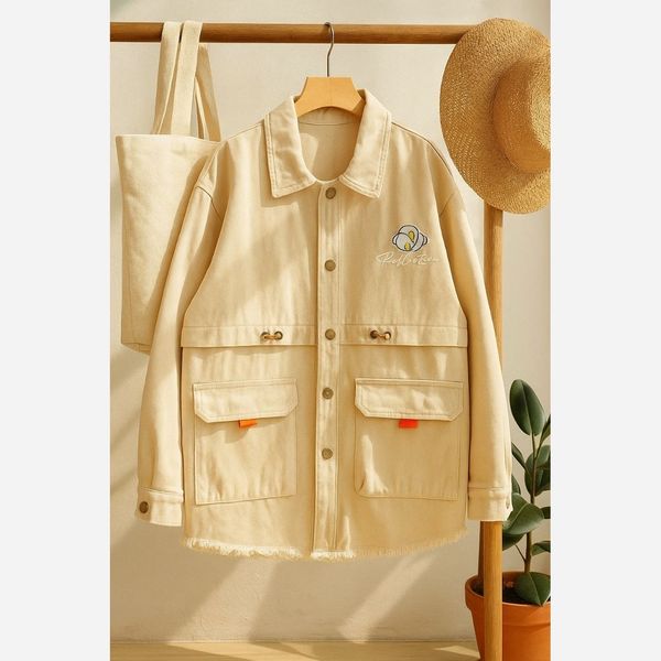 کت مانتویی جین اسپرت زنانه