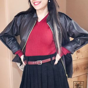 قیمت ارزان کت چرم قهوه ای مات