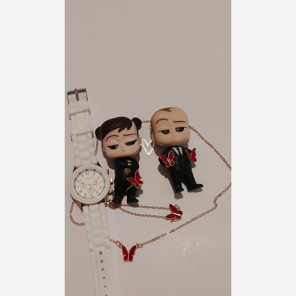 قیمت ساعت سیلیکونی فریم رزگلد جنوا + ست هدیه