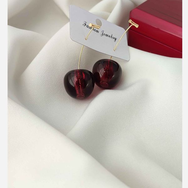 گوشواره و گردنبند آلبالو گیلاس