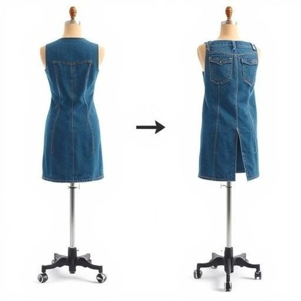 دامن جین زنانه پشت چاکدار