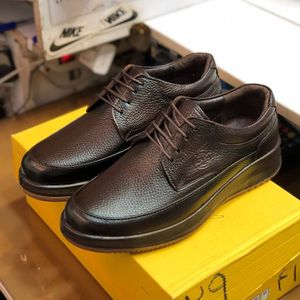 خرید اینترنتی قیمت کفش چرم مردانه بندی مدل شامی سوخته