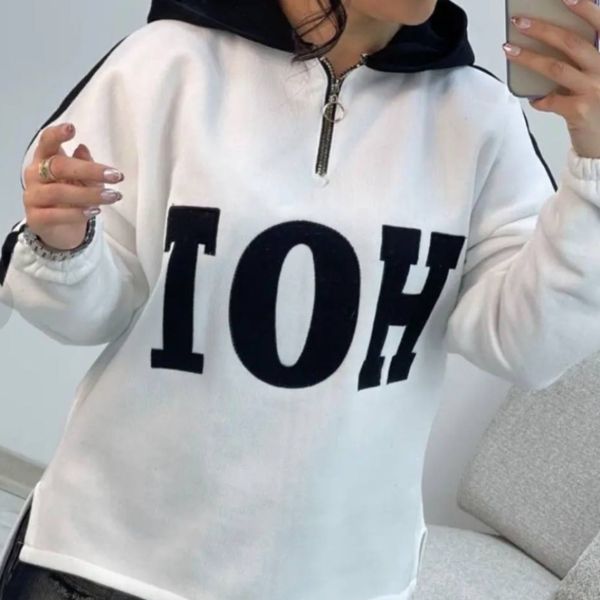 هودی کلاهدار نیم زیپ Hot