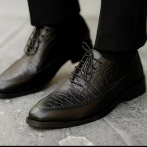 خرید آنلاین کفش مجلسی مردانه مدل سورن چاپی