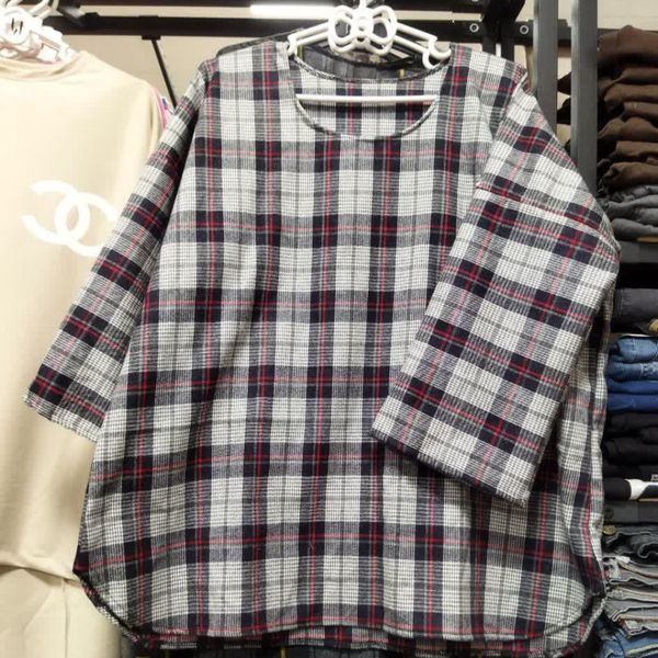 تونیک جلو بسته سایزبزرگ کشمیر زنانه tn867