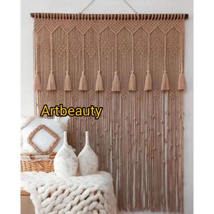 پرده مکرومه بافی مدرن طرح سیمرغ