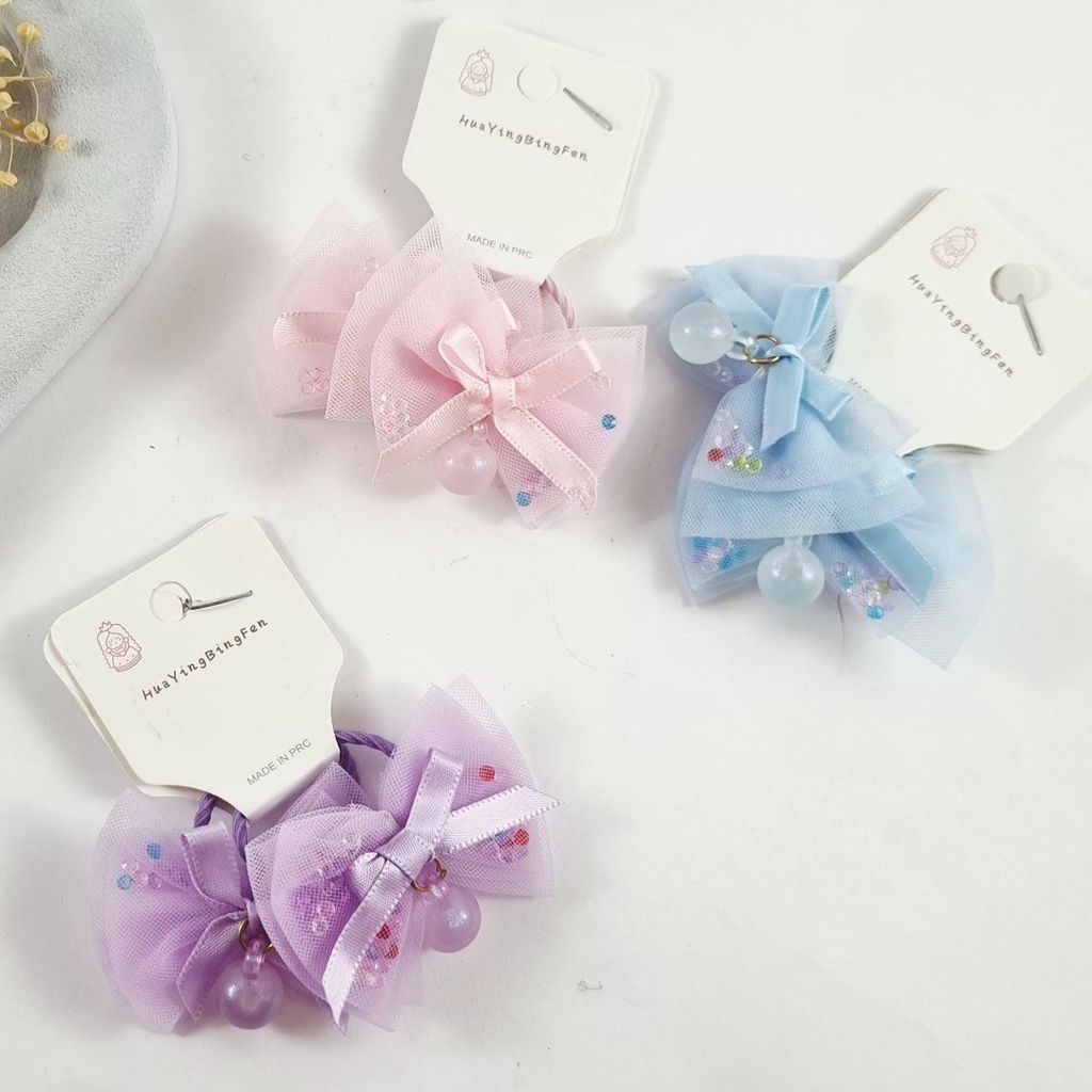 مشخصات کش مو پاپیونی تور ظریف دخترانه | جفتی