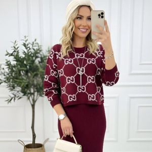 خرید آنلاین ست بافت‌ زنانه طرح گوچی ژاکارد