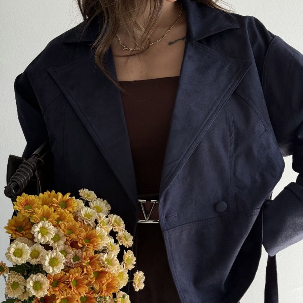 فروش اینترنتی کت بنددار جیر کد 120363