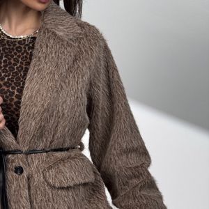 قیمت کت خزدار کمربندی کد 120385