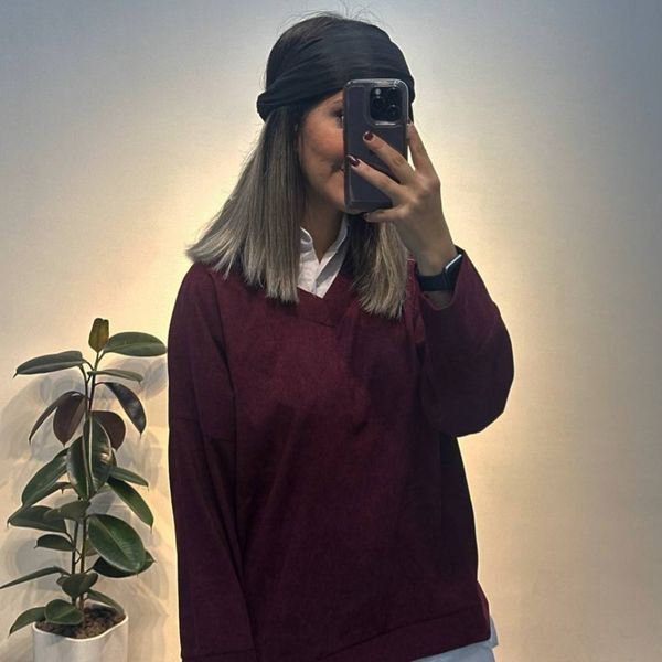 شومیز مخمل کبریتی یلدا