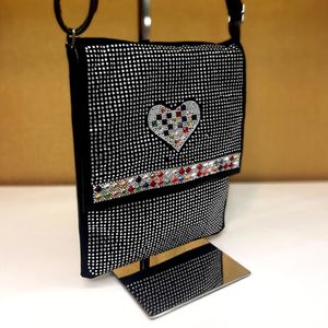 قیمت ارزان کیف نگینی مدل قلب