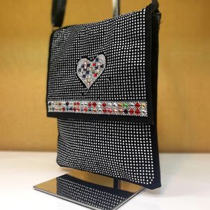 کیف نگینی مدل قلب