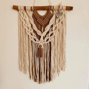 دیوارکوب آویز مکرومه بافی دکوراتیو طرح موکایی