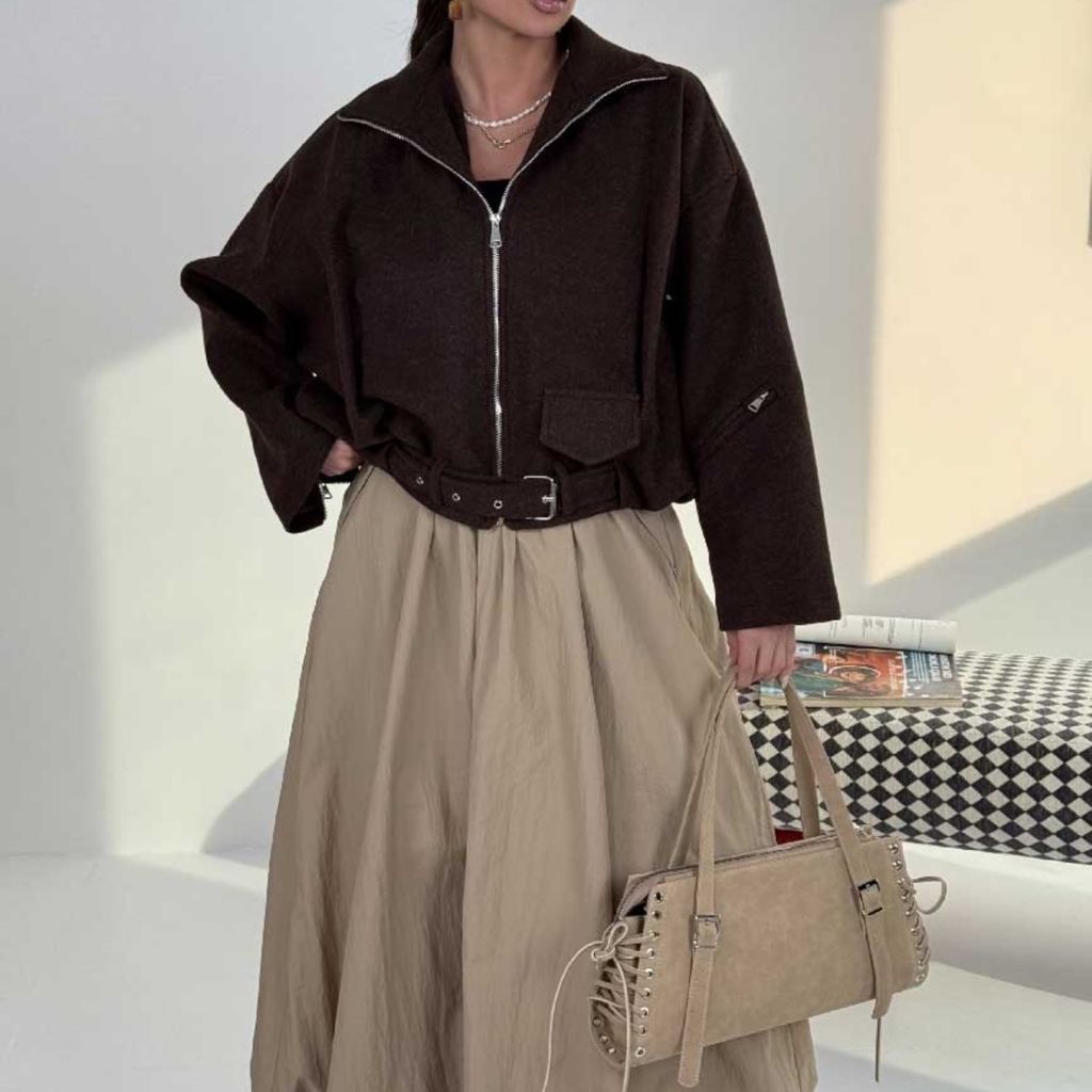 خرید اینترنتی کت فوتر آستین زیپ کد 201037