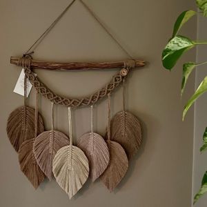 دیوارکوب برگ مکرومه مدرن طرح مهرو