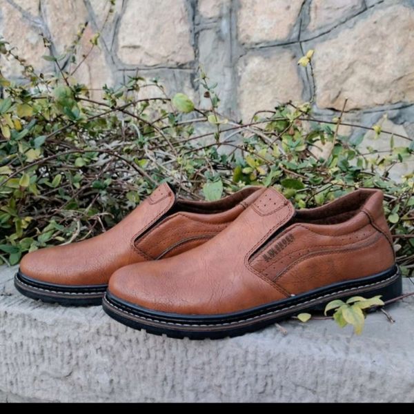 کفش مردانه روزمره مدل کشی رنگ عسلی سایز 40 تا 44