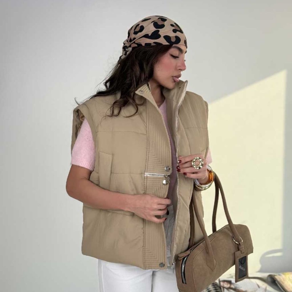 قیمت ارزان کاپشن پافرشو پانچی کد 201040