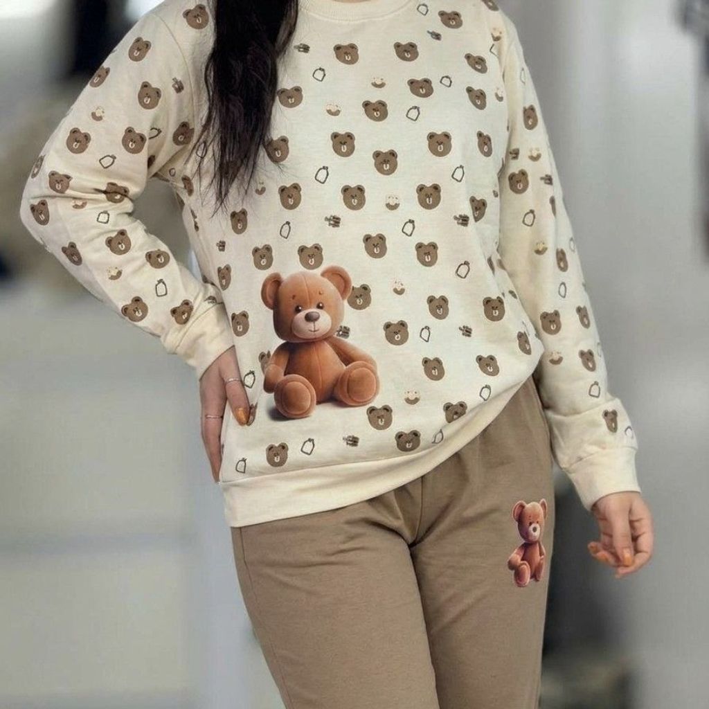 قیمت ارزان ست بلوز و شلوار خانگی خرس