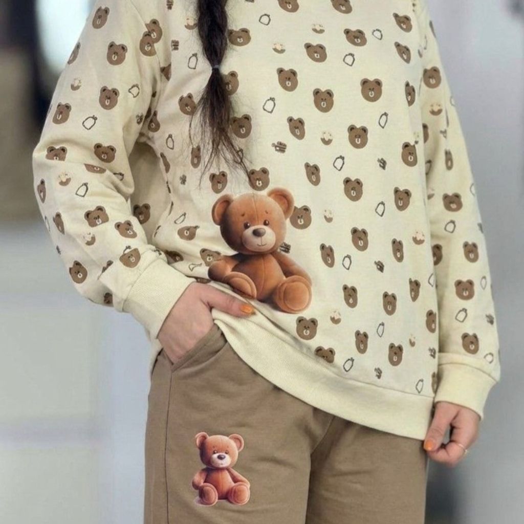 خرید اینترنتی ست بلوز و شلوار خانگی خرس