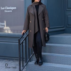 فروش اینترنتی پالتو توییت کجرا آستردار شالدار آوینو