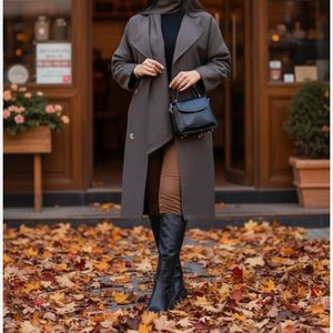 خرید انلاین پالتو توییت کجرا آستردار شالدار آوینو