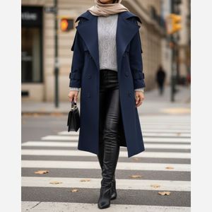 بارونی یقه کاستری آستردار سرمه ای