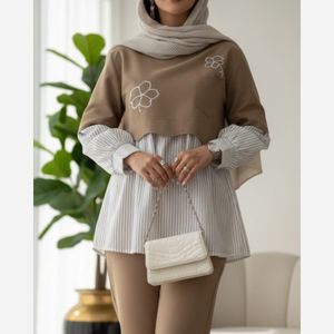 شومیز مانتویی مزونی دوگل