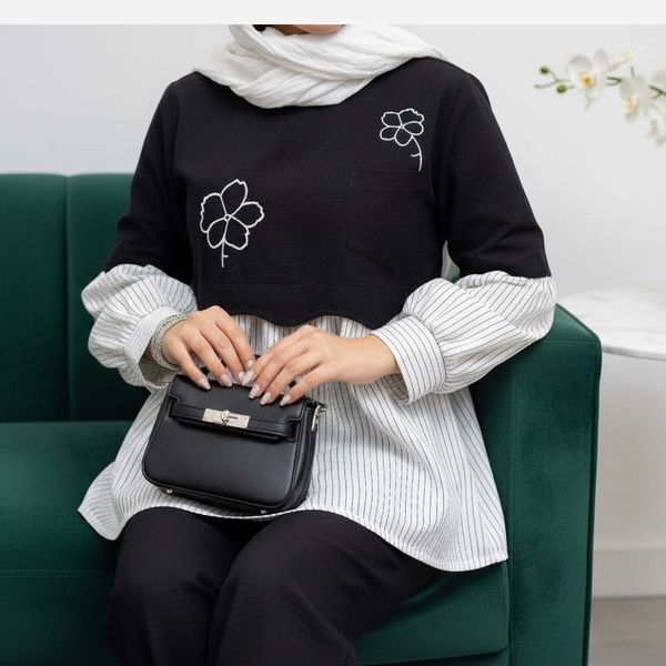 شومیز مانتویی مزونی دوگل