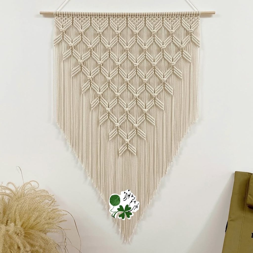 قیمت ارزان دیوارکوب مکرومه بافی طرح پروانه