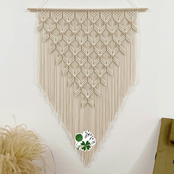 دیوارکوب مکرومه بافی طرح ،،گره آرام،،چشم نواز