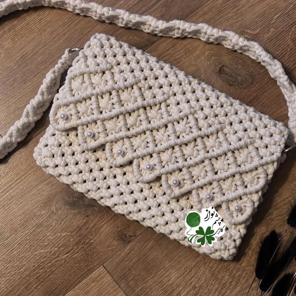 کیف دستبافت مکرومه