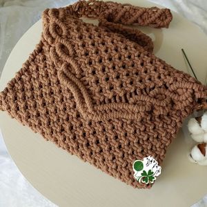 فروش اینترنتی کیف دستبافت مکرومه طرح آرام