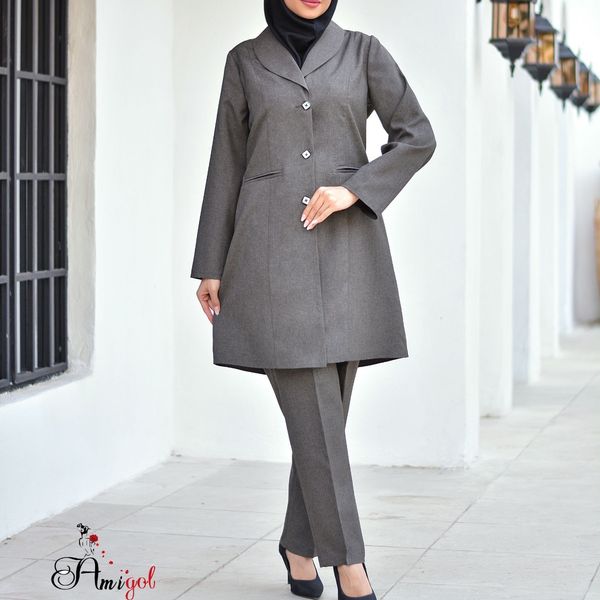 مانتو شلوار اداری ارغوان