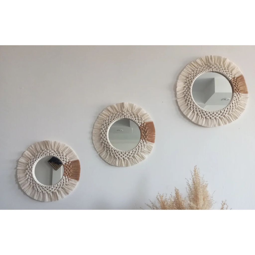 مشخصات ست سه تایی اینه مکرومه طرح یاسمن