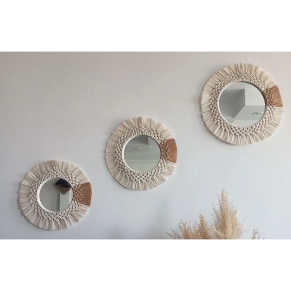 ست سه تایی اینه مکرومه طرح یاسمن