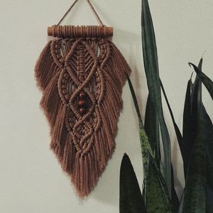 دیوارکوب تک برگ مکرومه بافی مدرن مدل کوهستان