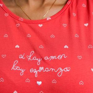 قیمت تیشرت قلبی گلدوزی شده زنانه