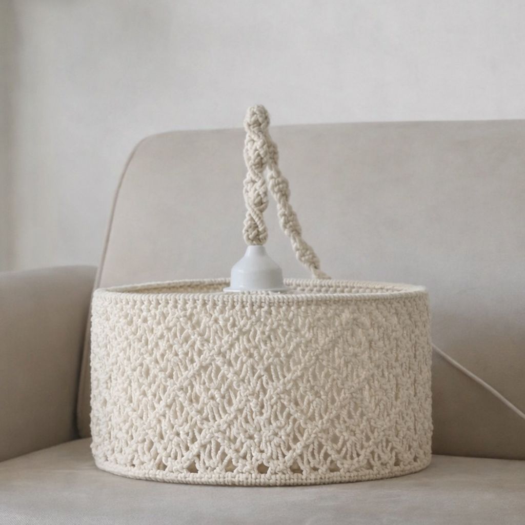 خرید انلاین لوستر مکرومه بافی مدل روس