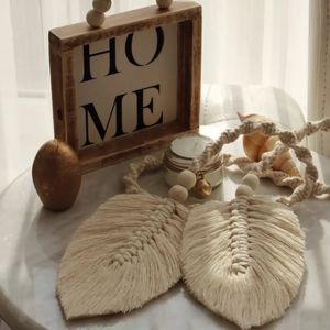 هولدر پرده مکرومه بافی مدل برگ