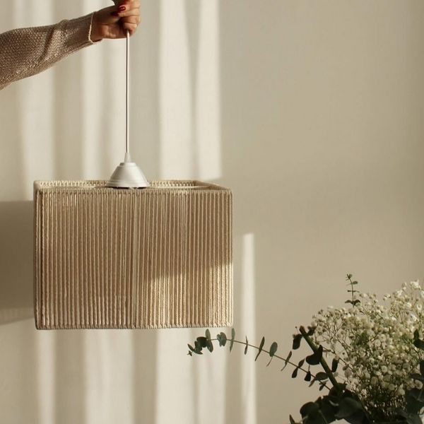 لوستر مکرومه بافی مدل مربعی