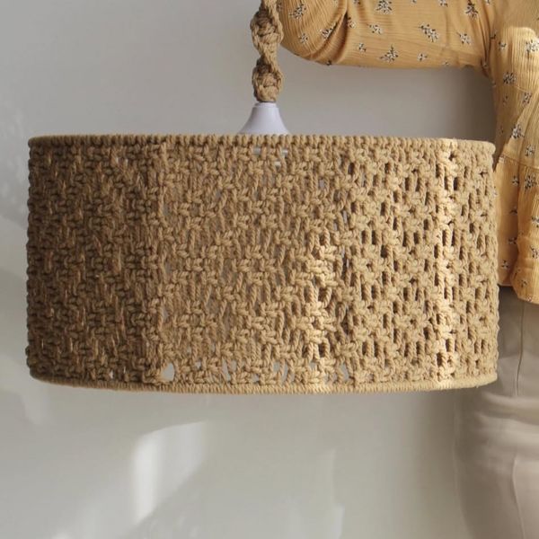 لوستر مکرومه بافی مدل بافت