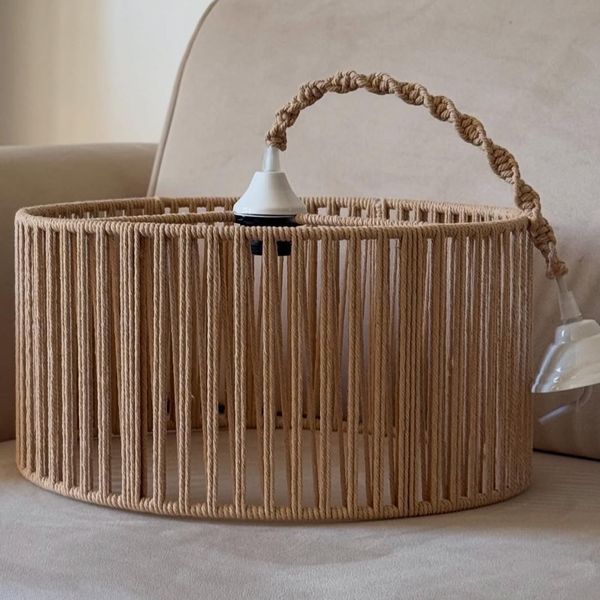 لوستر مکرومه بافی مدل خطی