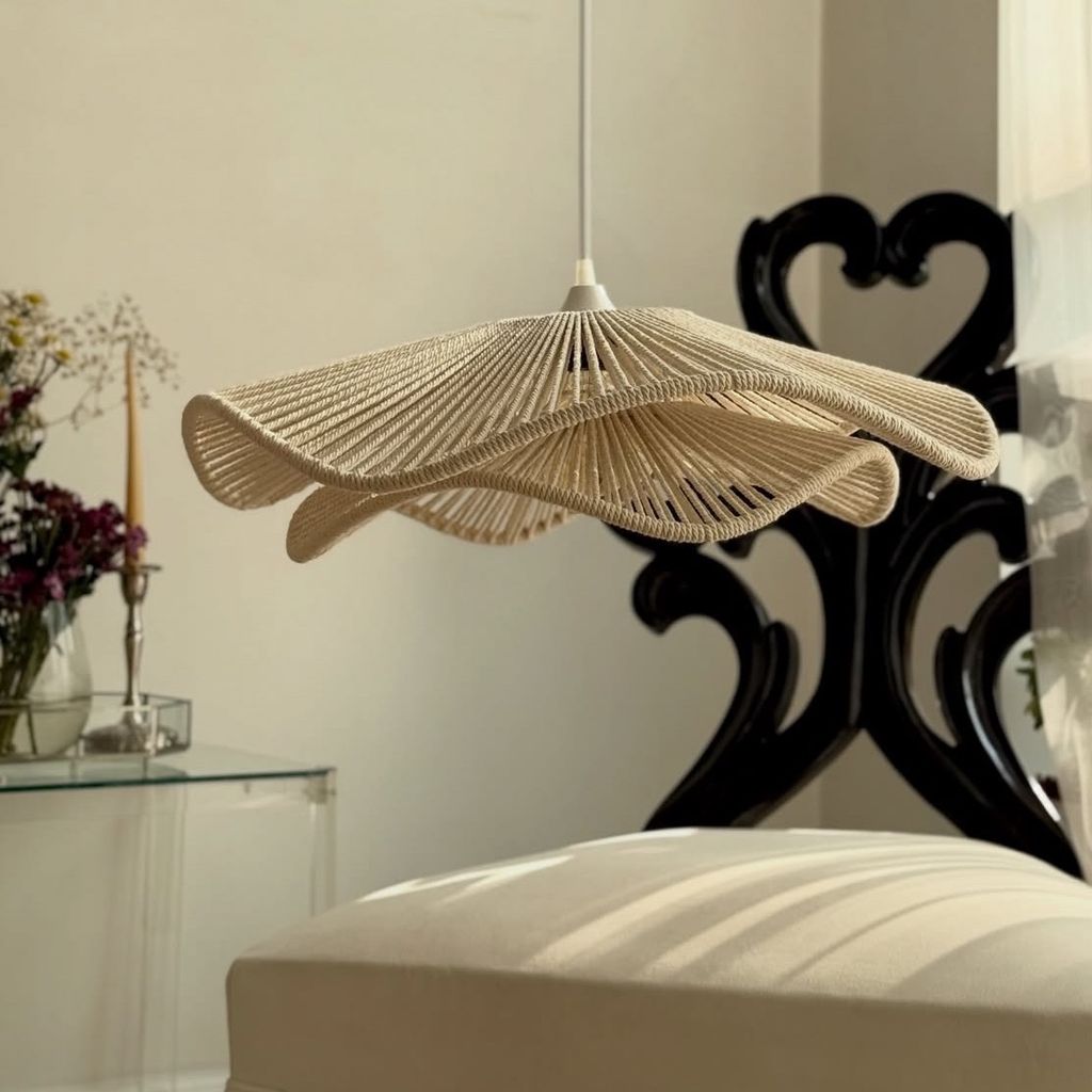 خرید اینترنتی لوستر مکرومه بافی مدل درنا