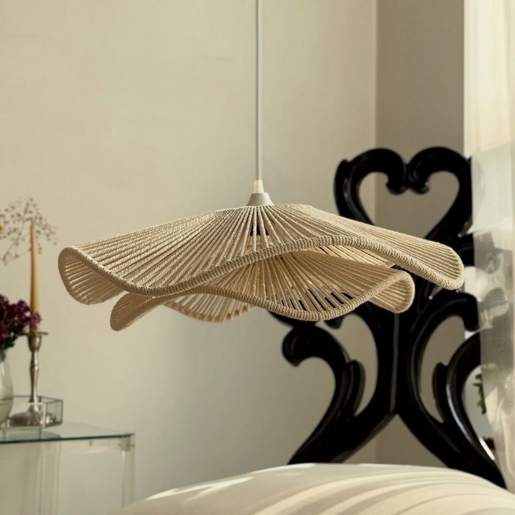 خرید اینترنتی لوستر مکرومه بافی مدل درنا