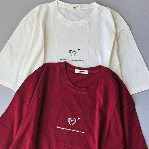 تیشرت باکسی زنانه نخ پنبه