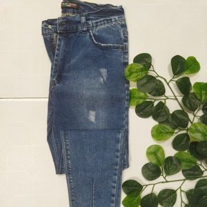 شلوار لی مام فیت زنانه shl73